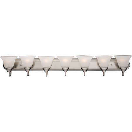 Maxim Lighting Essentials 7-Light 48" Wide Satin Nickel Vanity Light 8016MRSN